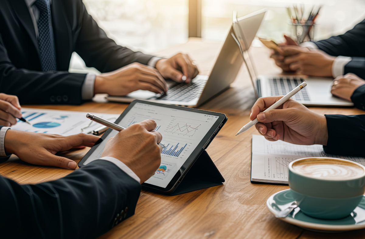 Untitled (1200 x 788 px) (19) People working in the office, typing on screens.